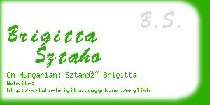 brigitta sztaho business card